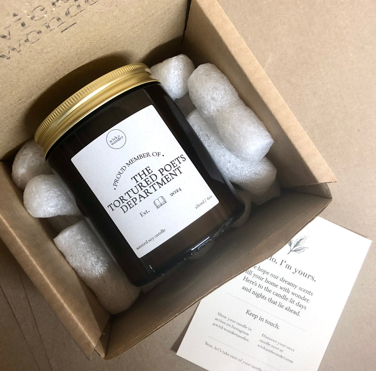 The Tortured Poets Department Candle, Taylor Swift Candle