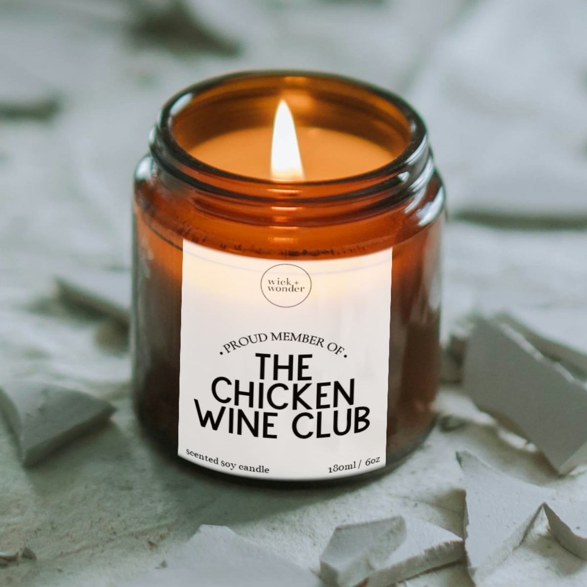 Chicken Wine Club Candle, Wine Lover Gift