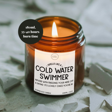 Load image into Gallery viewer, Cold Water Swimmer Candle, Wild Swimming Gifts