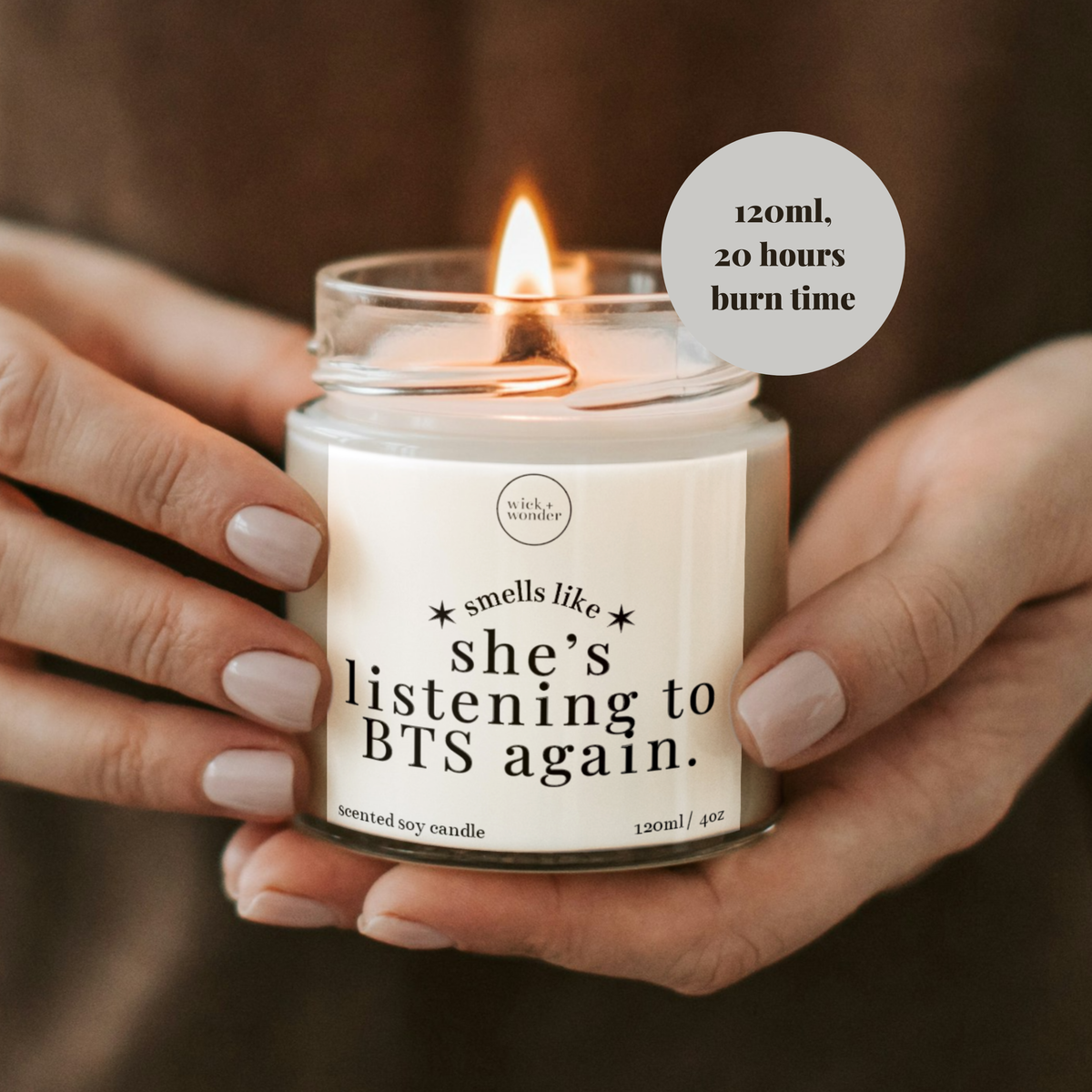 BTS Gift Ideas, Listening To BTS Again Candle