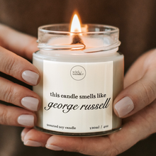 Load image into Gallery viewer, George Russell Candle, Formula One Gifts