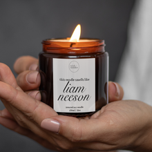 Load image into Gallery viewer, Liam Neeson Candle, Naked Gun Gifts