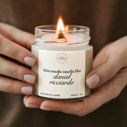 Smells Like Daniel Ricciardo Candle, Formula One Gifts