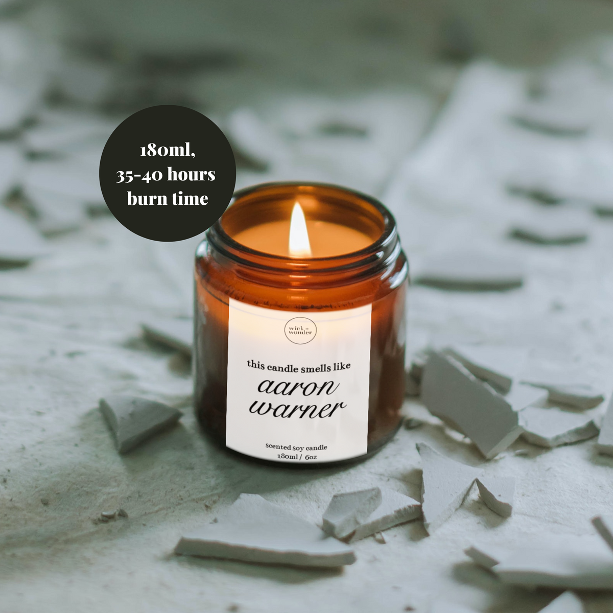 Aaron Warner Candle, Shatter Me Gifts