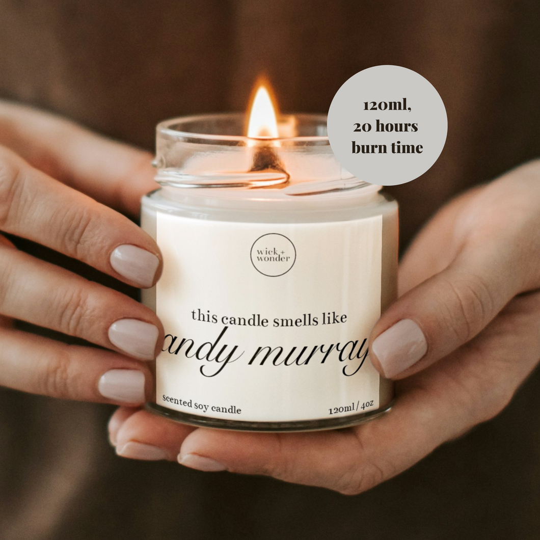 Andy Murray Candle, Funny Tennis Gifts