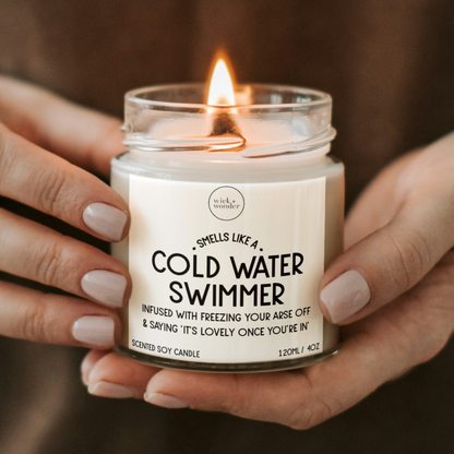 Cold Water Swimmer Candle, Wild Swimming Gifts
