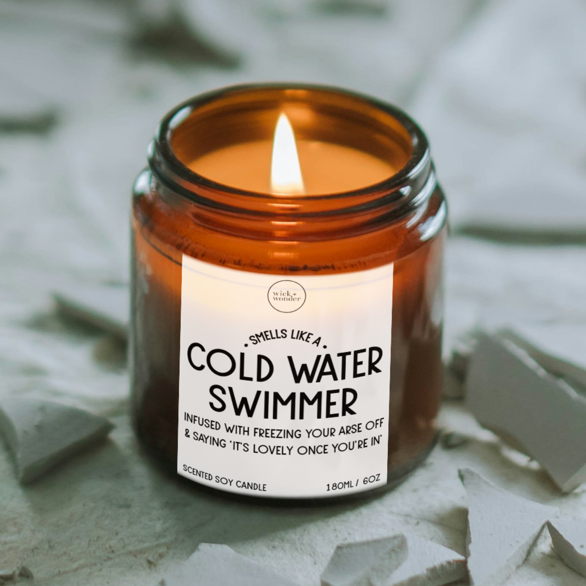Cold Water Swimmer Candle, Wild Swimming Gifts