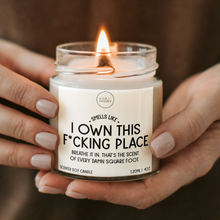 Load image into Gallery viewer, I Own This Place Candle, Funny New Home Gift
