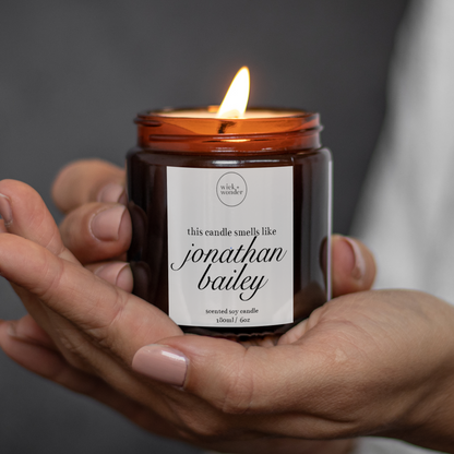 Smells Like Jonathan Bailey Candle, Celebrity Candles