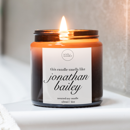 Smells Like Jonathan Bailey Candle, Celebrity Candles