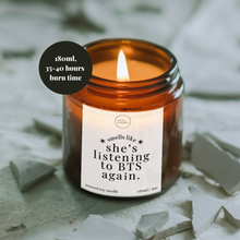 Load image into Gallery viewer, Listening To BTS Again Candle, Gift For BTS Fans
