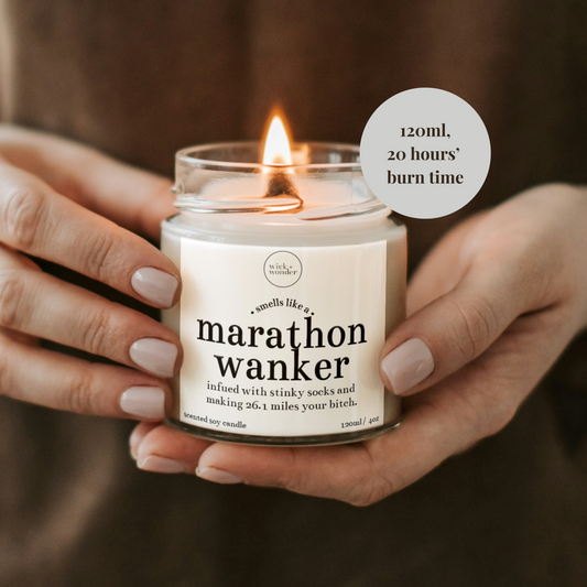 Marathon Wanker Candle, Running Gifts