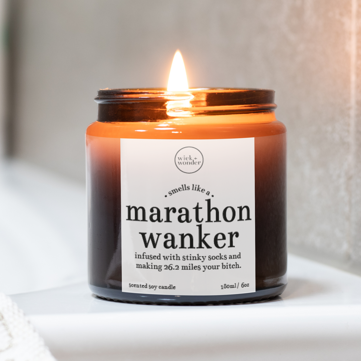 Marathon Wanker Candle, Running Gifts