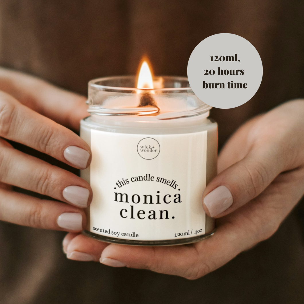 Monica Clean Candle, Friends TV Show Gifts