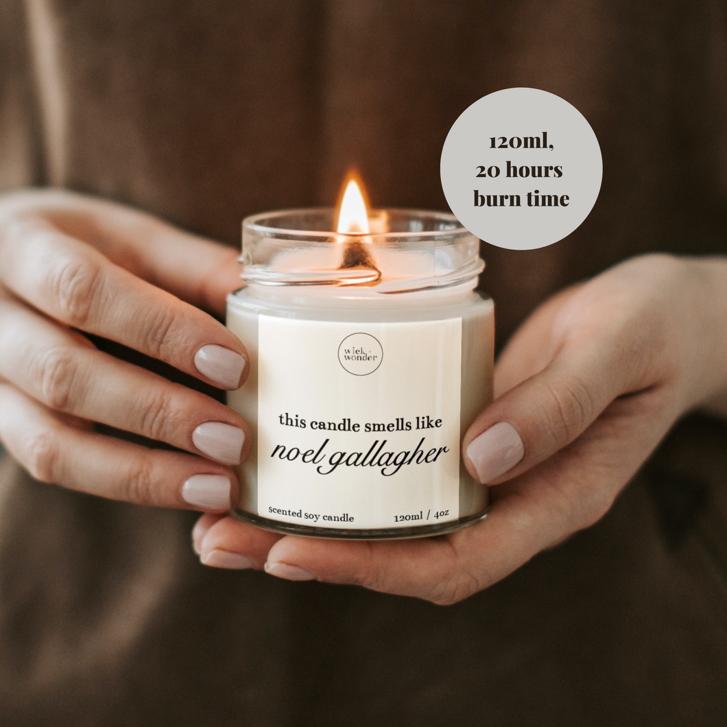 Smells Like Noel Gallagher Candle, Oasis Gifts