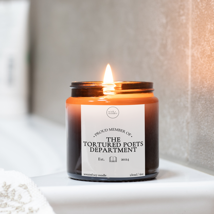 The Tortured Poets Department Candle, Taylor Swift Candle