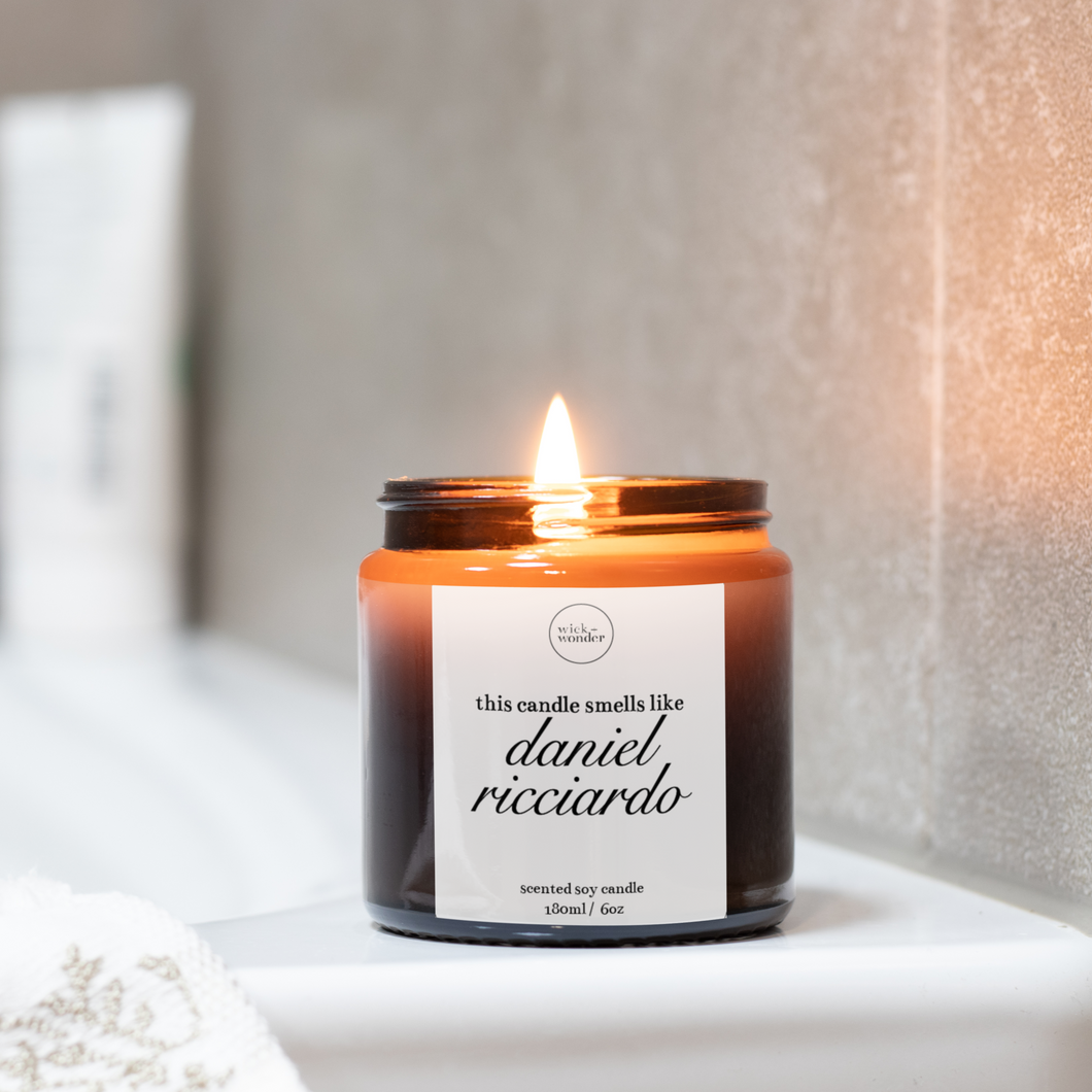 Smells Like Daniel Ricciardo Candle, Formula One Gifts