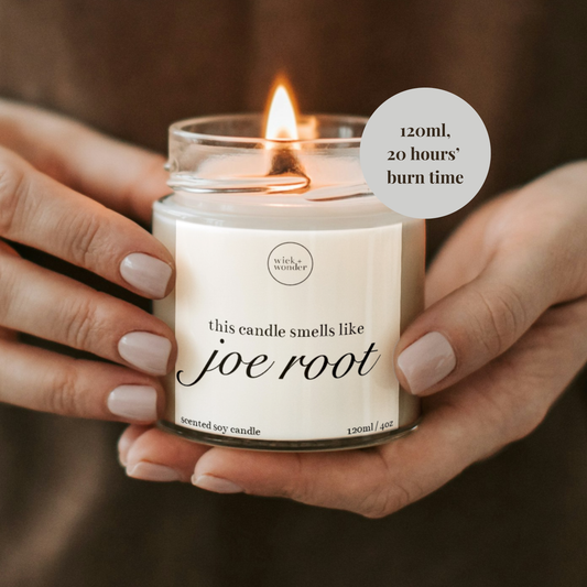 Funny Cricket Gifts, Joe Root Candle