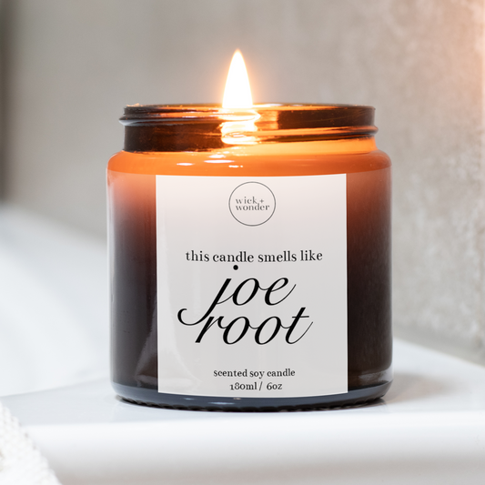 Funny Cricket Gifts, Joe Root Candle
