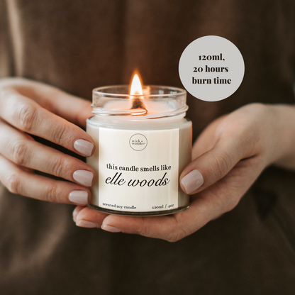 Smells Like Elle Woods Candle, Legally Blonde Gifts