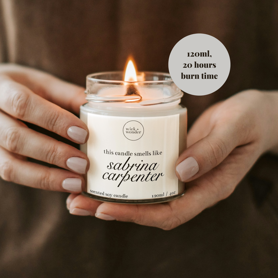 Smells Like Sabrina Carpenter Candle, Celebrity Candles