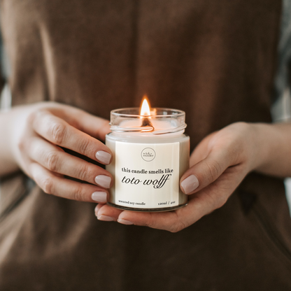 Smells Like Toto Wolff Candle, Formula One Gifts
