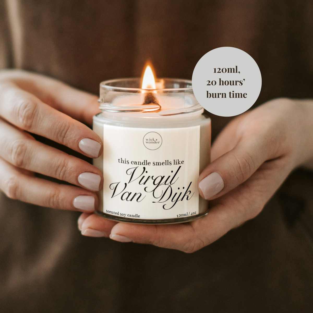 Virgil Van Dijk Candle, Funny Football Gifts