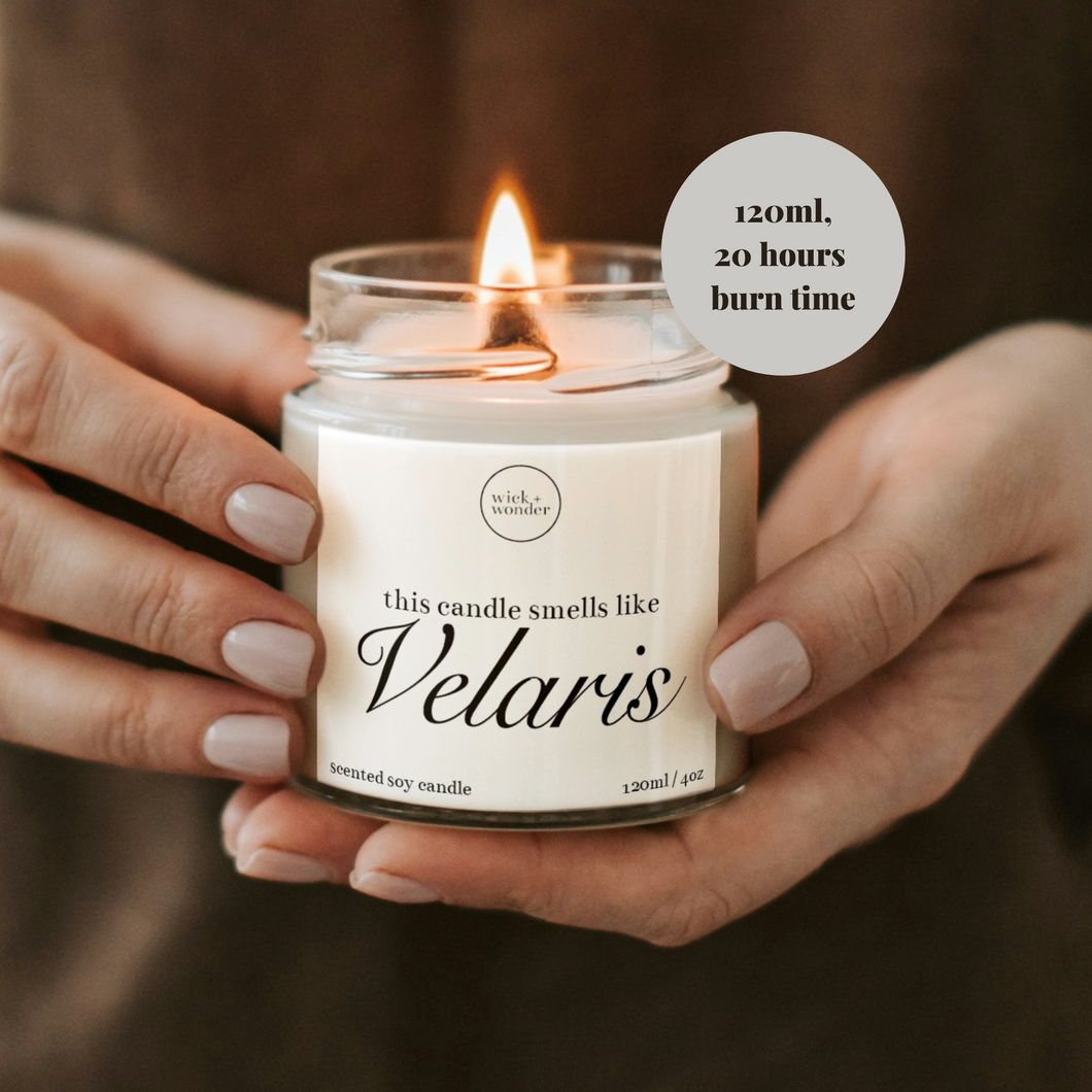 Velaris ACOTAR Candle, Book Lover Gifts