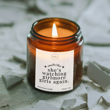 Watching Gilmore Girls Again Candle, Autumn Gifts
