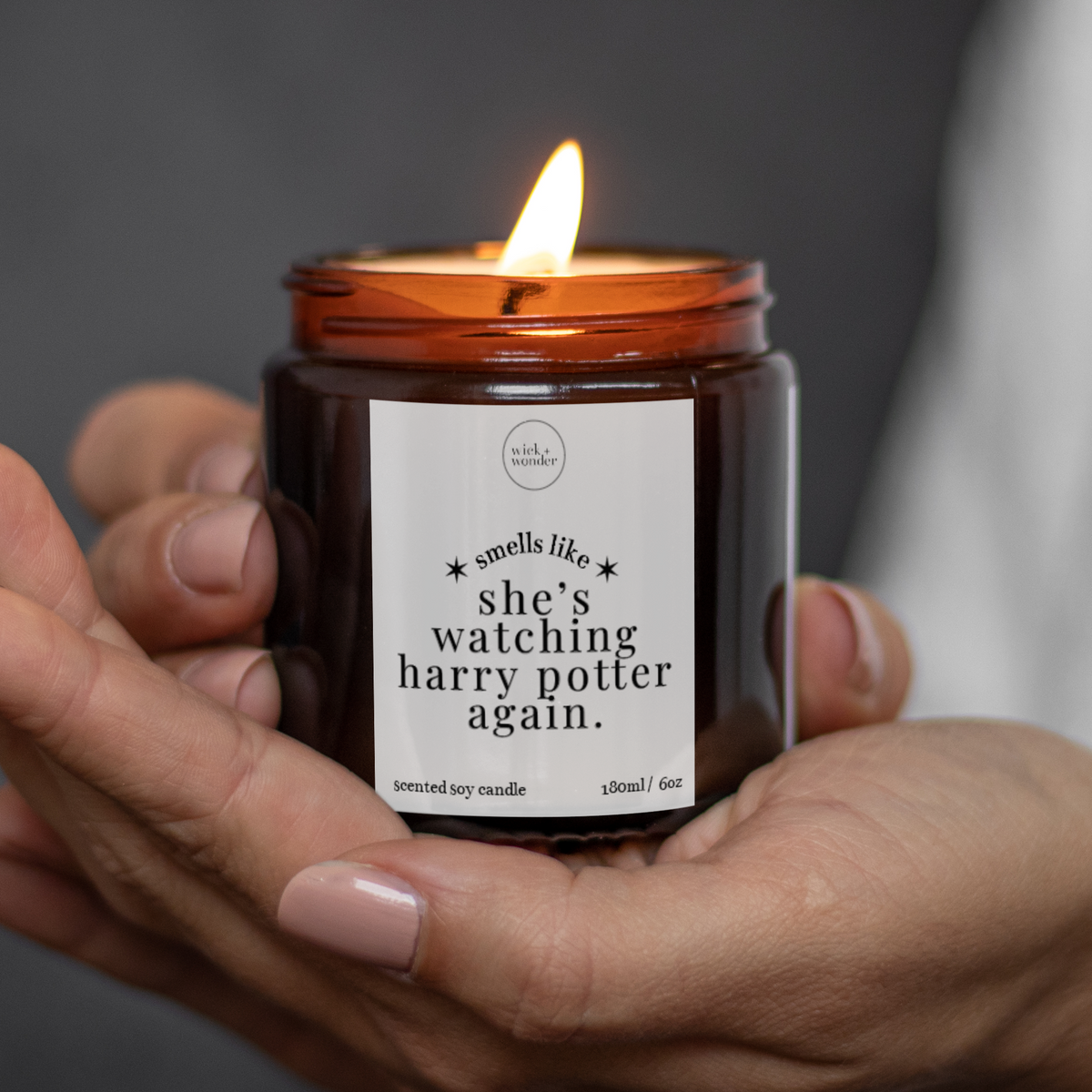 Watching Harry Potter Again Candle, Personalised Harry Potter Gifts
