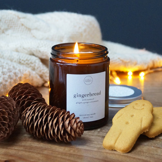 'Gingerbread' Christmas Candle