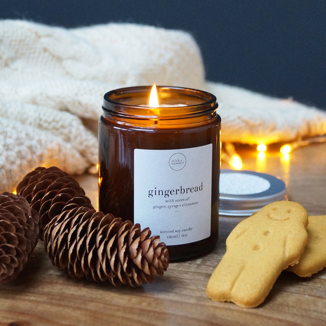 'Gingerbread' Christmas Candle